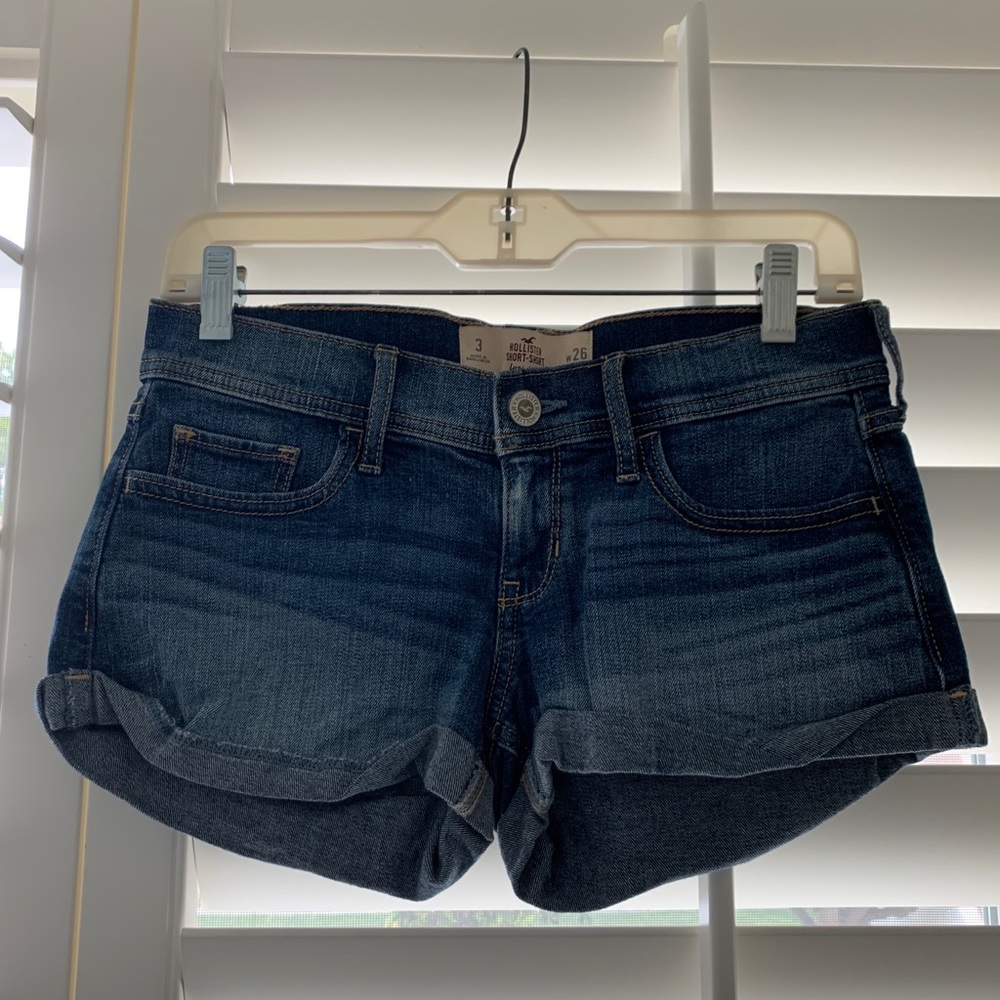 Low Rise Denim Shorts Hollister